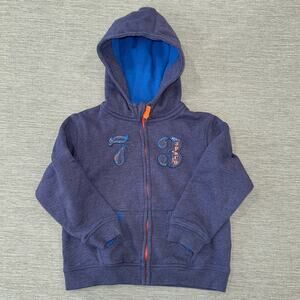 3pommes toddler boy zip up fleece lined hoodie size 3